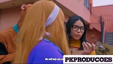 vilma discovers daphne sucking scooby s dick and the three end up having sex 