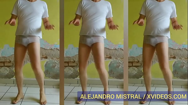 Gay man dancing in wet white underwear Trusas Hot underpants ALEJANDRO MISTRAL