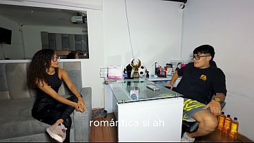 Beautiful Colombian college student has her first porn casting with a guy with a huge cock