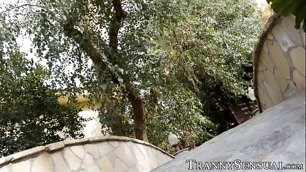 Beautiful ts Casey Kisses slammed after giving fellatio