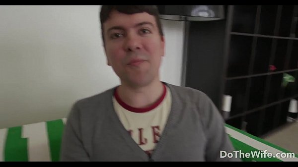 Husband watches wife take a huge dick