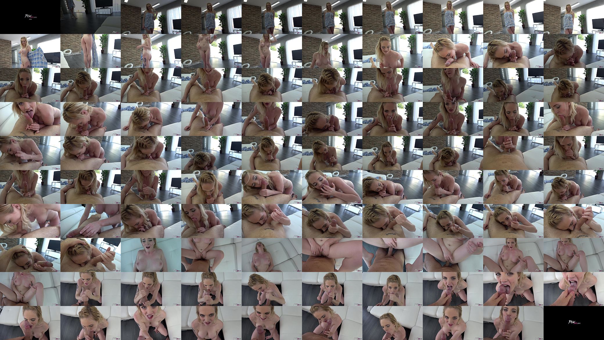 Naughty Blondie with Fake Boobs Gets Banged and Jizz Fed 预览图