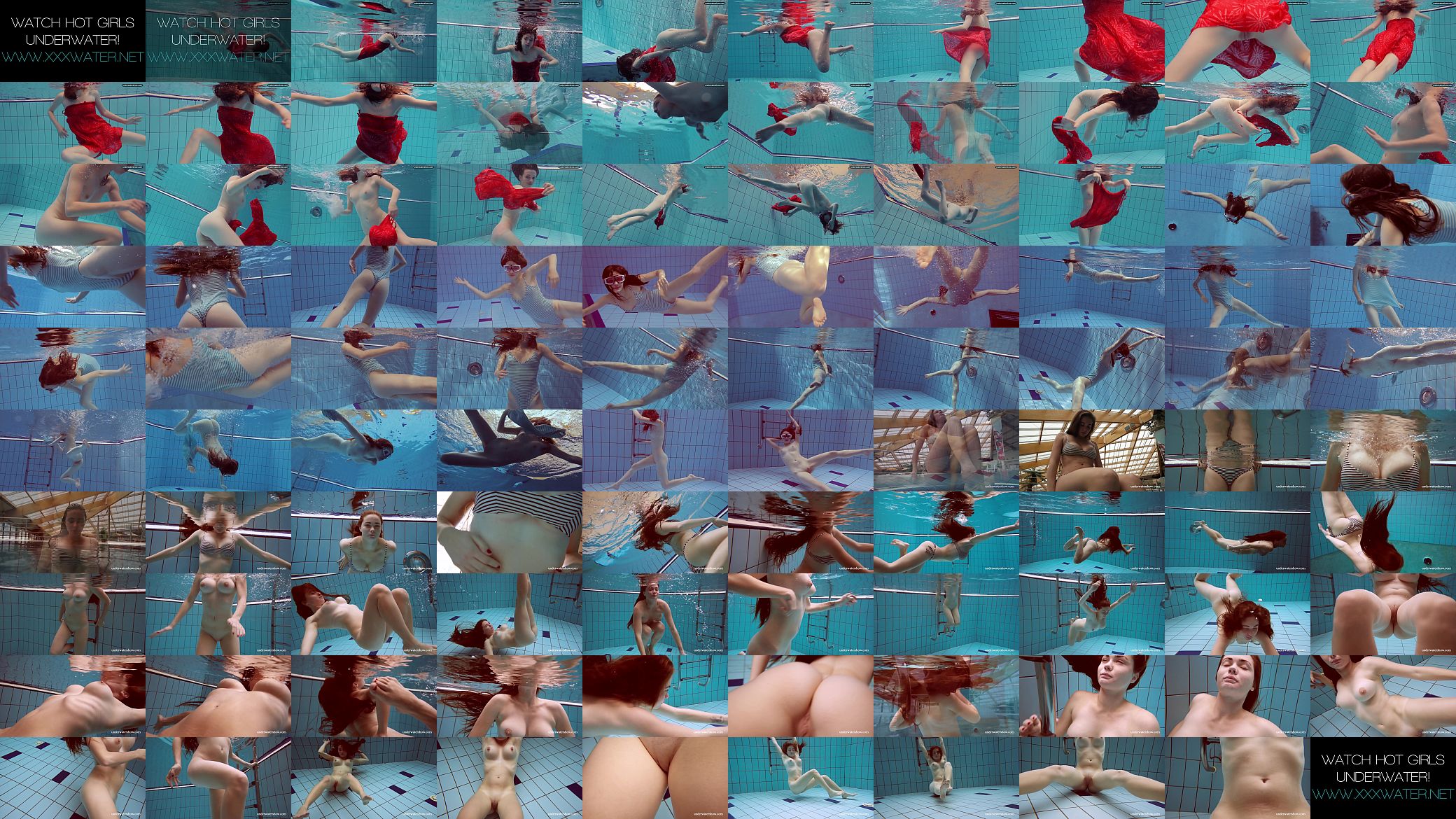 Hot naked girls underwater in the pool 预览图