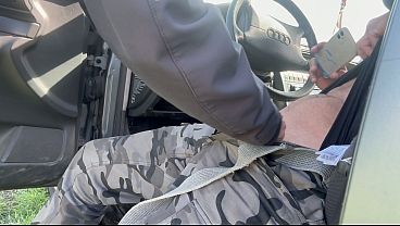 BLOWJOB IN THE CAR - I WANT TO SUCK YOUR COCK HERE AND NOW, CUM IN MY MOUTH