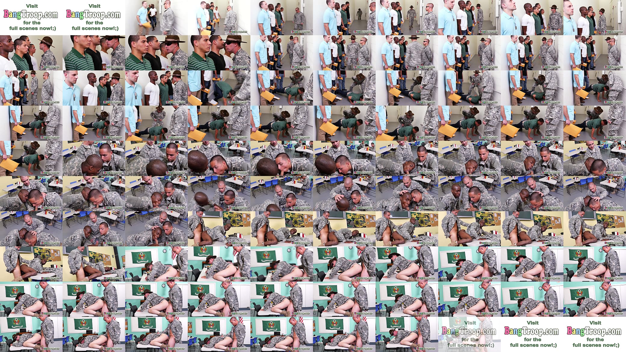 Troopers unite to suck and take their superiors cock in classroom 预览图