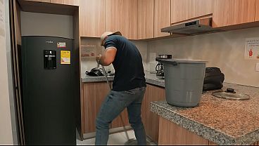 LUCKY PLUMBER METS A COUPLE OF HORNY LESBIANS EAGER FOR COCK - KARINA MILLER