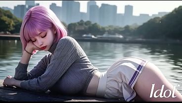 若い韓国美女が高齢のおじいちゃんから巨大なペニスを咥える [AI]