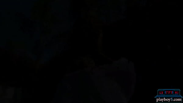 Ebony MILF babe Ana Foxxx outdoor stripping and skinny dipping