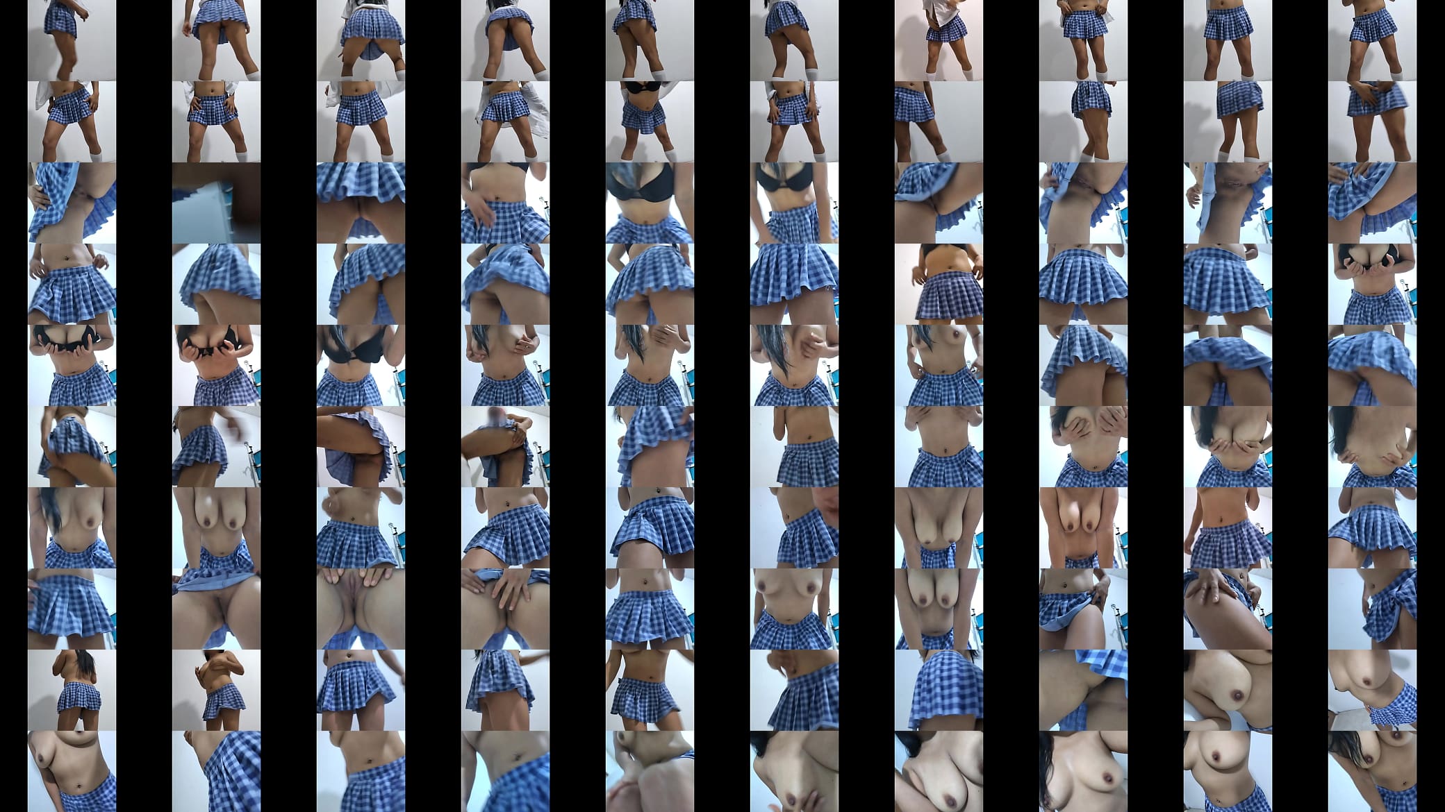 制服を着た女性が学校の寮でアダルトコンテンツを制作している。可愛いミニスカートを履いている。 预览图