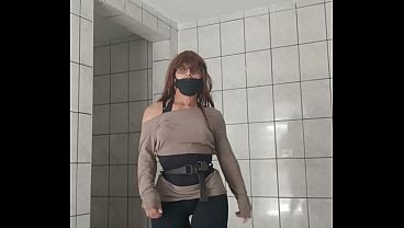 Little slutty CD alone at the construction site