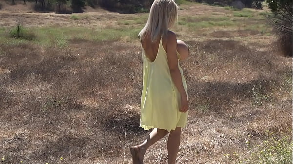 AMBER ALENA HUGE TITS IN THE FORREST
