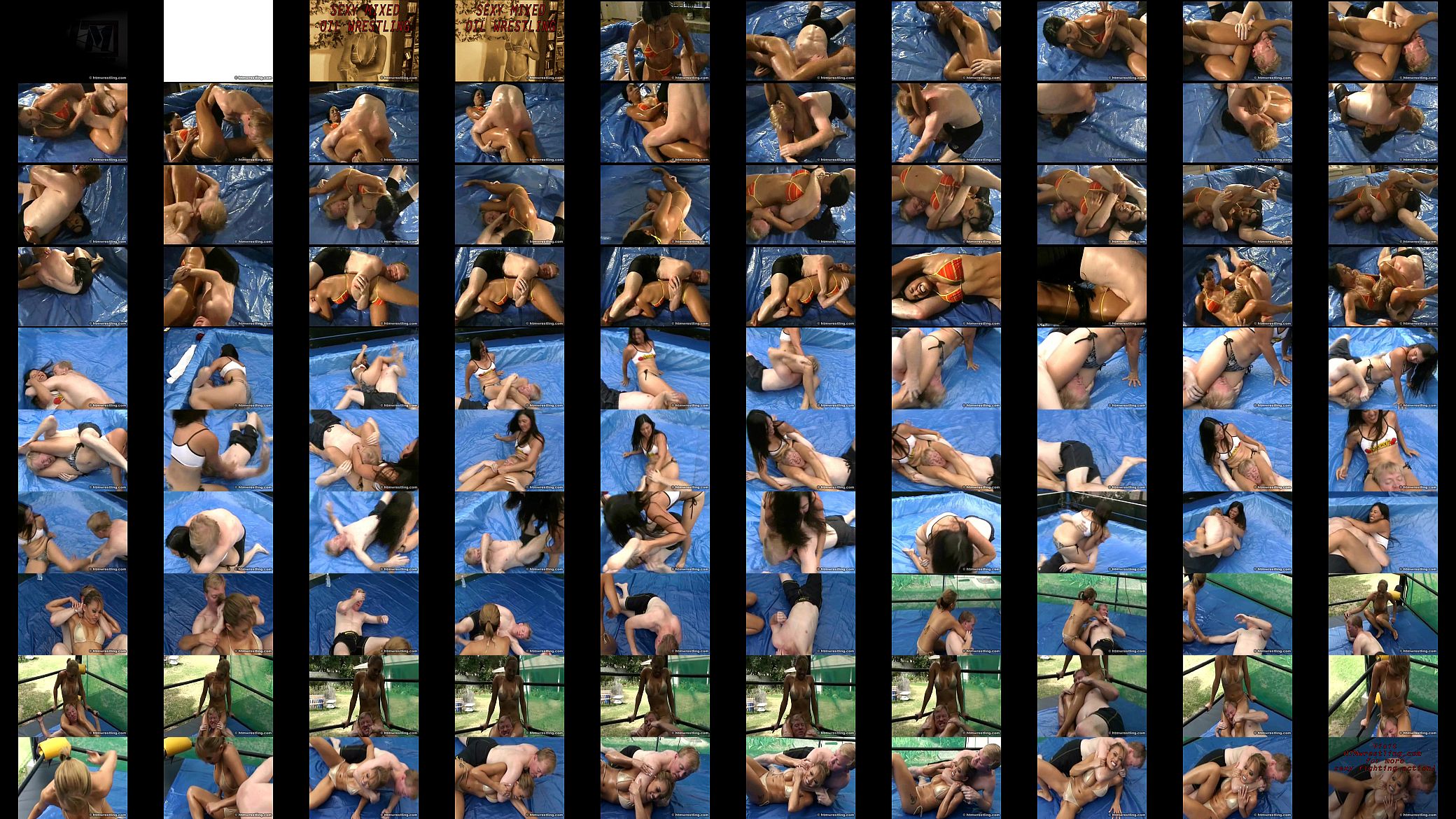 Oil Wrestling Sexy Mixed Wrestling 预览图