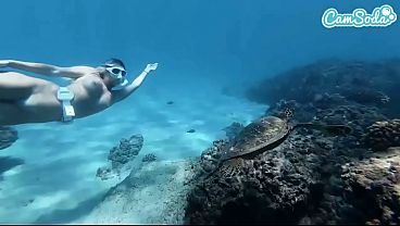Big Ass Beauty Kayci Kaylani Nude Underwater Diving and Masturbation