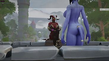 The draenei slut can't last long without a dick in her ass. 3D Hentai Game Animation