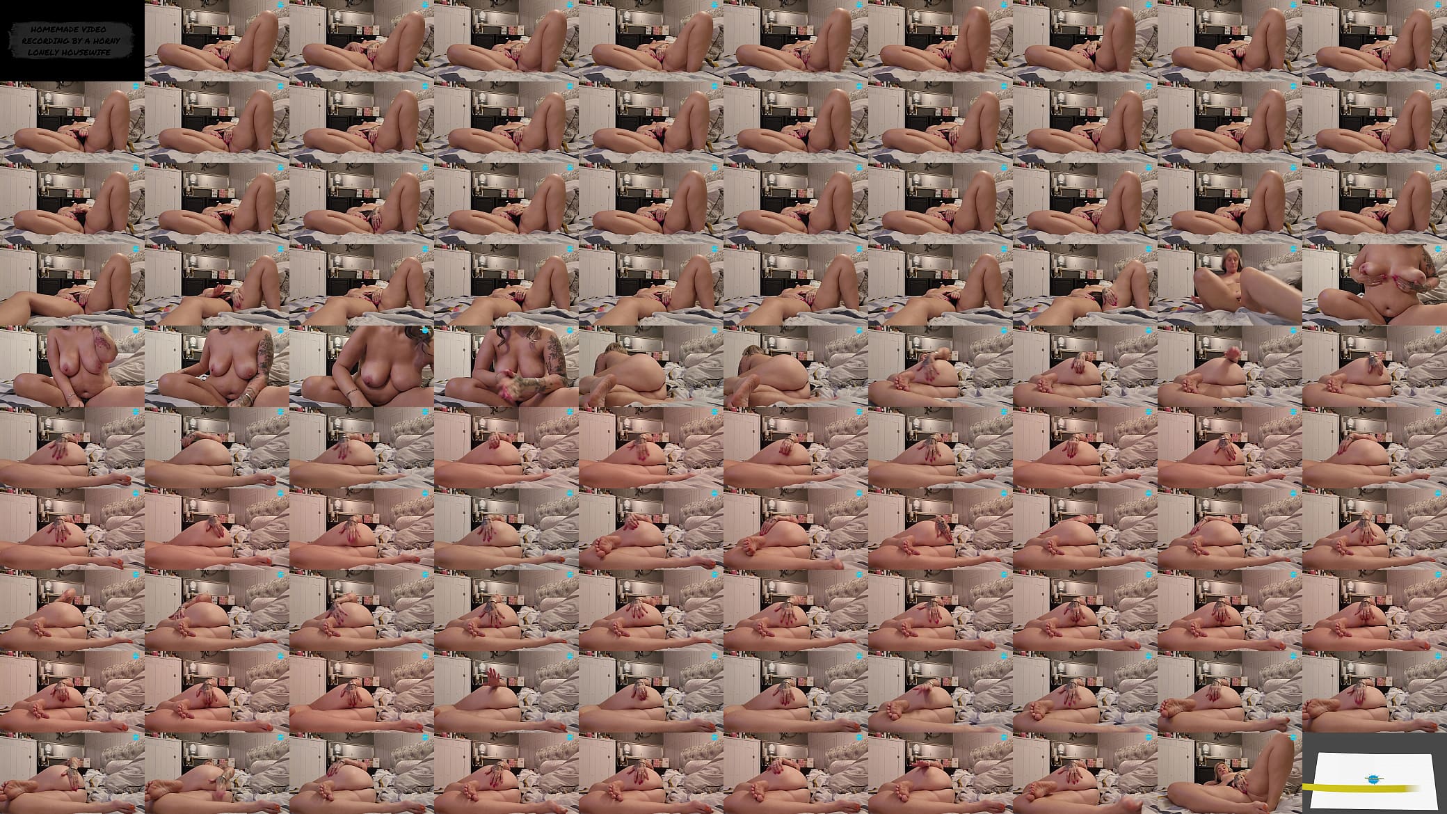 Homemade video recording by a horny lonely housewife 预览图