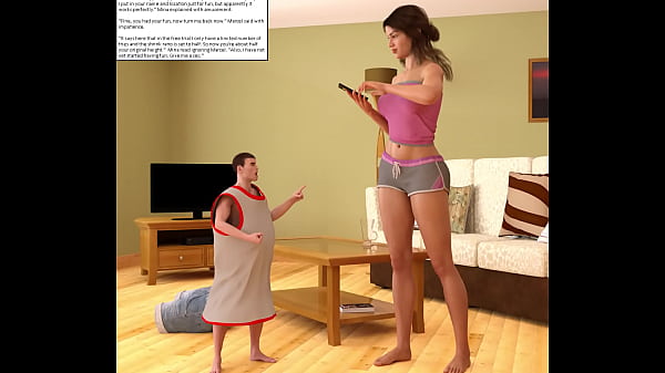 size change, growth comic, giantess growth, mini guy