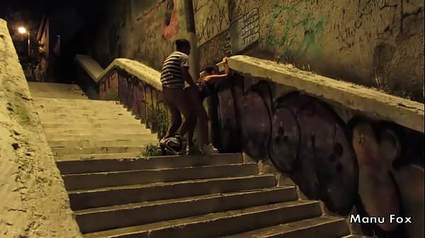 Security camera captures couple having sex on the street in Buenos Aires - Couple Badarox Manu Fox and Rubens Badaró (full video on RED)