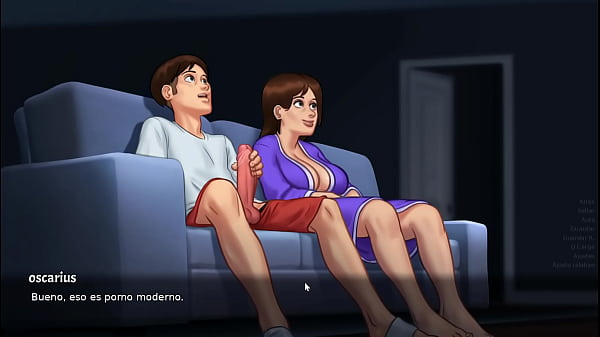 STEPMOTHER MASTURBATES NEXT TO HER STEPSONS - summertime saga