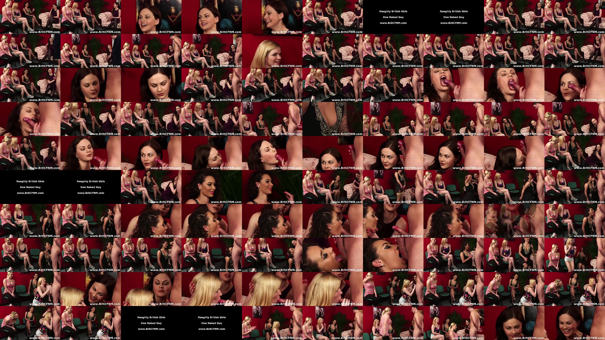 4 Brit babes practice blowjobs on CFNM Amateur 预览图