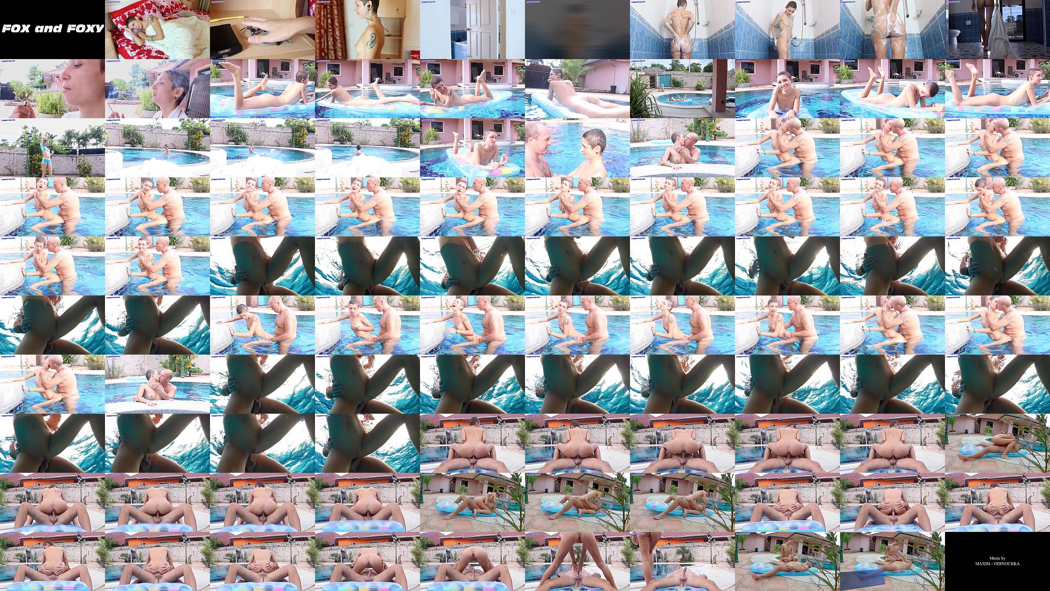 Anal in outdoor swimming pool with hot teen and cum inside her ass 预览图