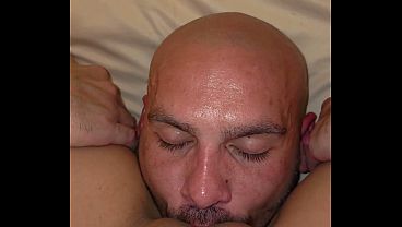 Slut spitting on guy while he is licking her pussy - foot licking - spit fetish - feet - female pov - spit covered - Pinay