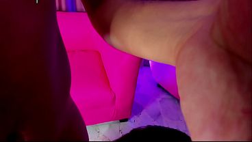 Kneeling Black Whore Puking Facefucked by Small Dick
