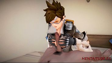 Hentai 3D Overwatch - Tracer 69, boobjob, blowjob, fingering and fucked with creampie