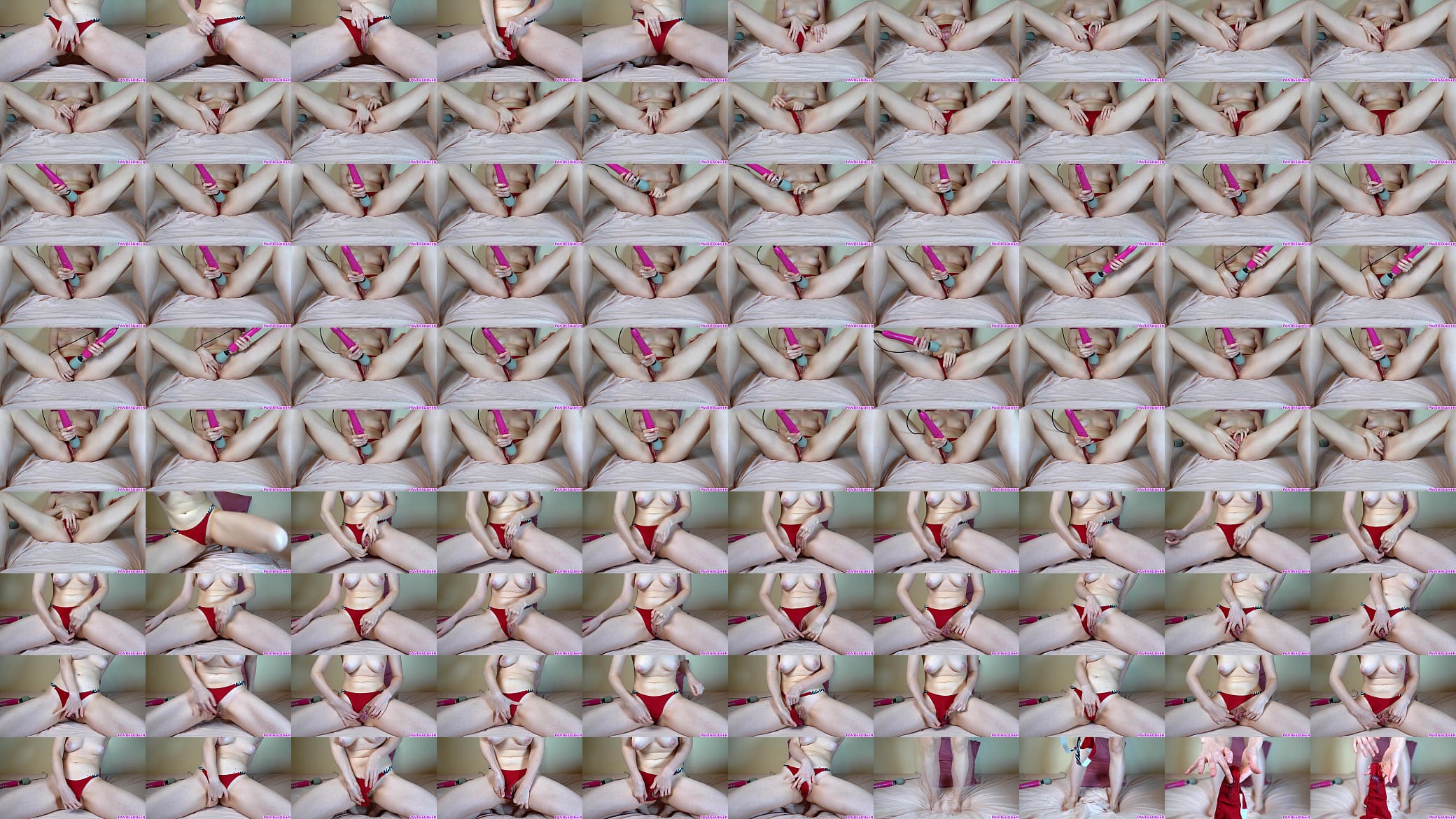 Long clit vibrating ended up with extremely dirty thongs gusset 预览图