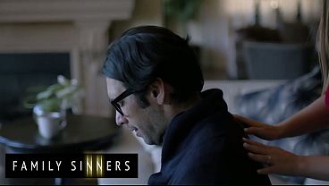 FAMILY SINNERS - Skinny Brunette Uses Seduction To Transform A Heated Argument With Her Stepfather Into Lust