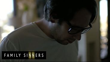 Download Video - FAMILY SINNERS - Skinny Brunette Uses Seduction To Transform A Heated Argument With Her Stepfather Into Lust