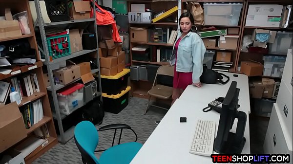 Teen stripper caught stealing from a shop and works security