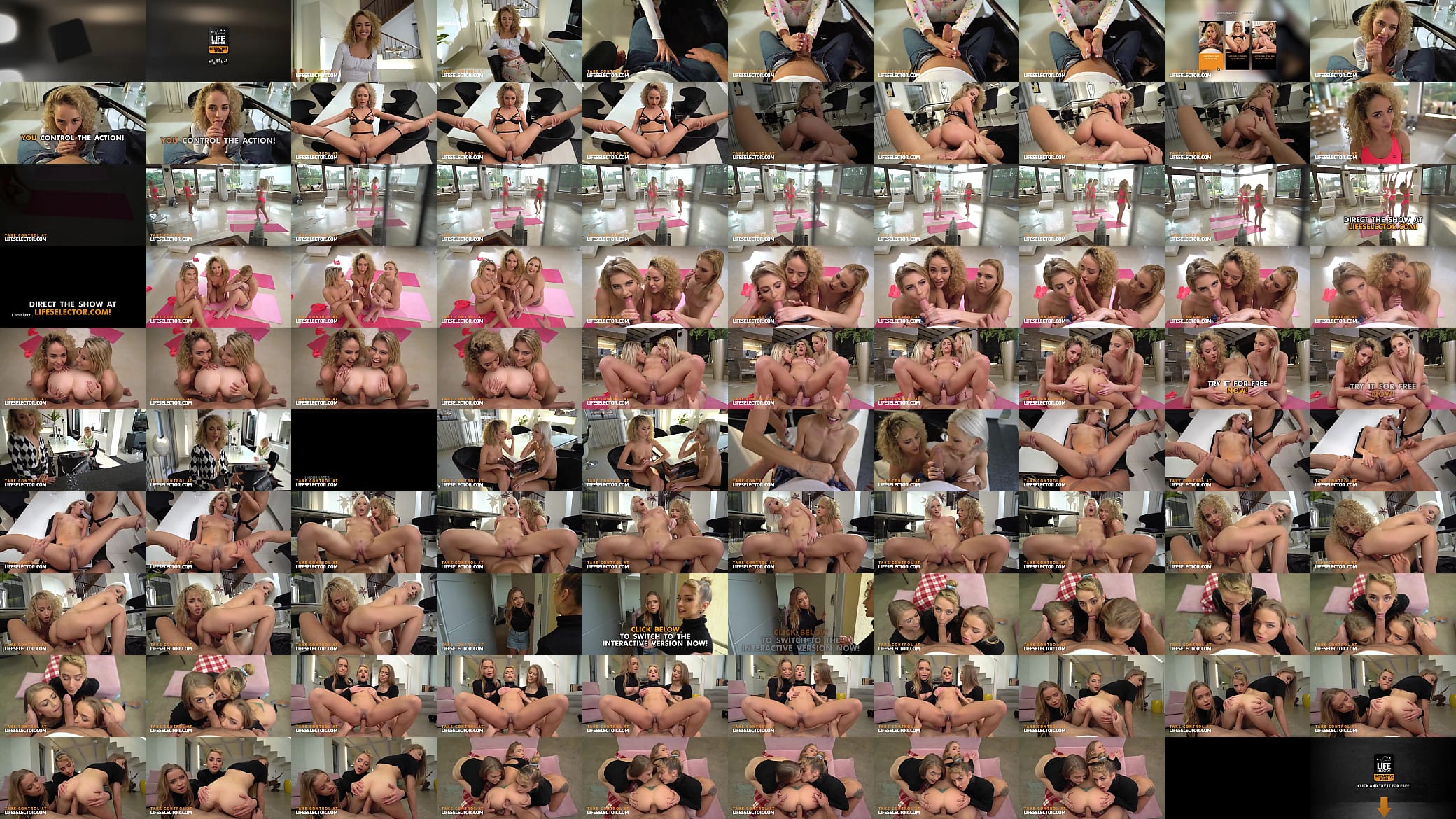 Lifeselector - Fucking blonde babes Zazie Skymm, Lulu Love, Alexa Flexy, Lilly Bella and Bonnie Dolce with your orgasm guru Geisha Kyd 预览图