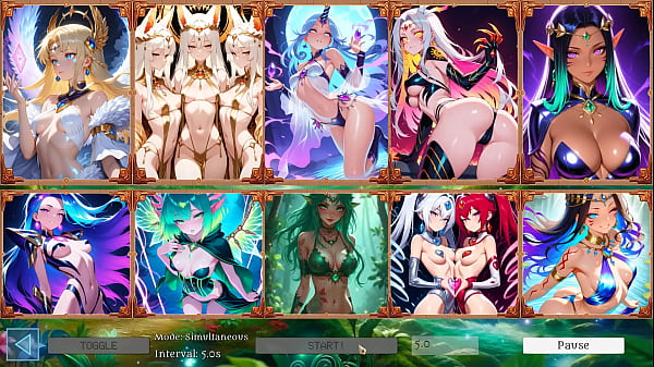 Battle Babes Hentai Game Slideshow - 10 Hot Fantasy Girls ft. Elara, Seraphina & Morrigan! 2000  Sexy Anime Cards