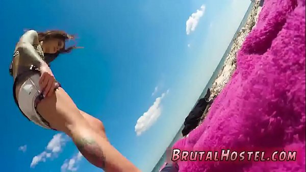 Lingerie bondage and big tit rough sex Excited young tourists