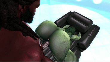 Second Life Black man fucks she hulk