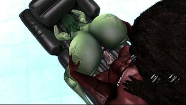 Second Life Black man fucks she hulk