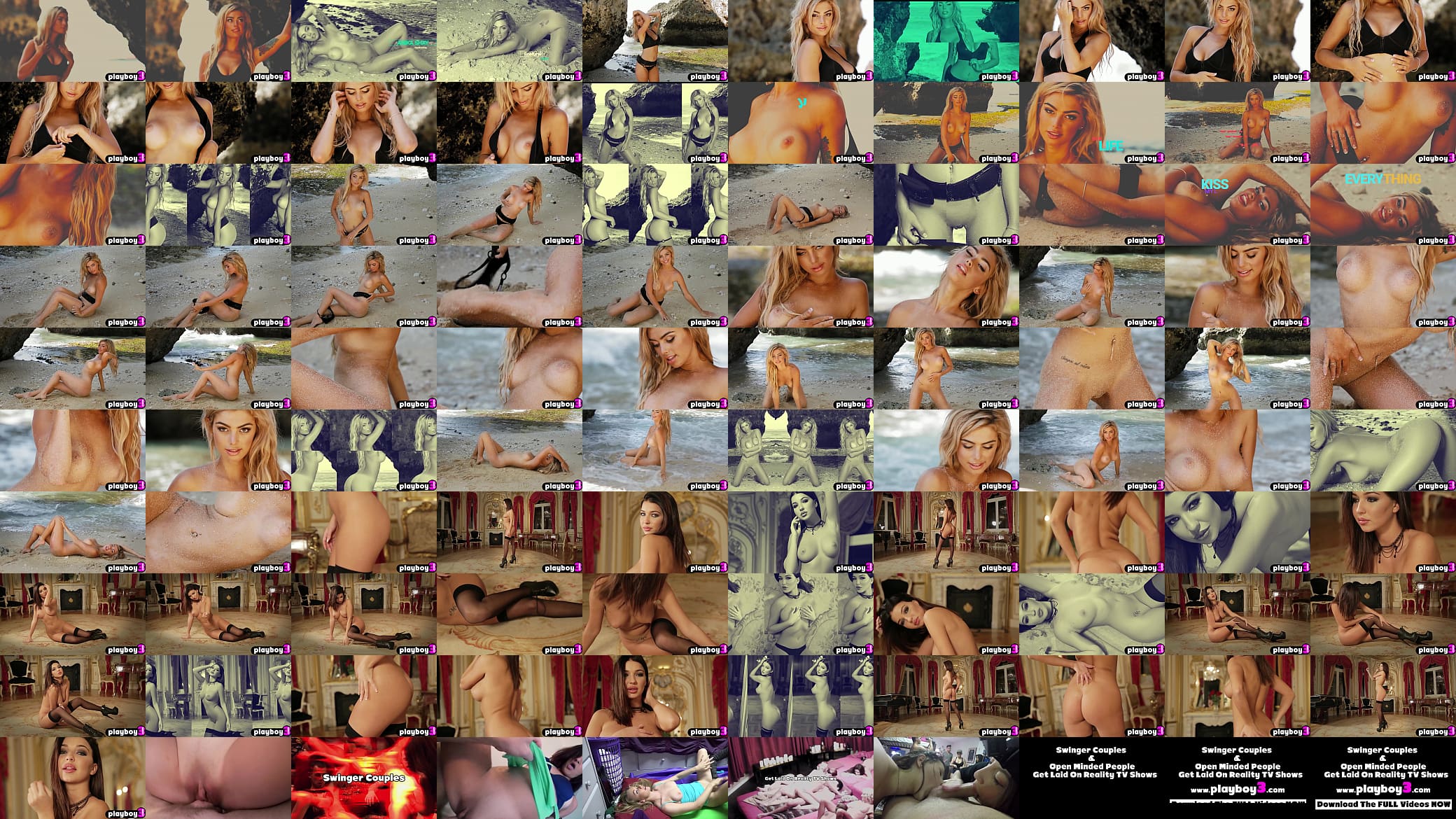 Amazing blonde model Anika Shay posing outdoor after passion striptease 预览图