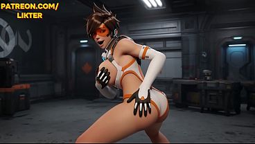 OVERWATCH TRACER HOT TWERK BIG ASS - AI GENERATED