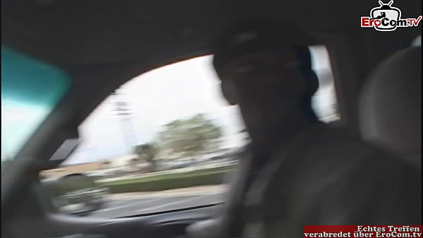 18yo brunette Teen pick up from 2 big black cocks for an interracial 3some