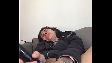 Cute but slutty girl fills her ass with giant dildos and cums hard in a private show - complete on Red - Nikatsu
