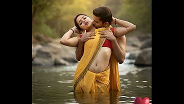 Desi BHABHI boobs press romance by devar