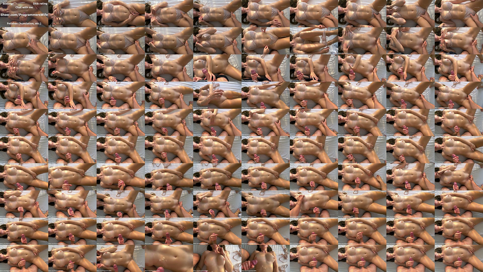 POV mutual masturbation and handjob with cum on belly- ProgrammersWife 预览图