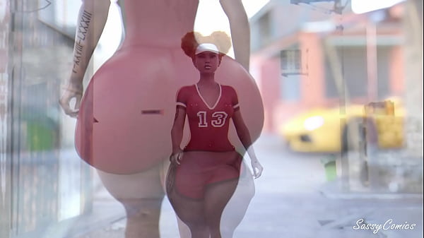 Ghetto Girl with Thick Thick Rides Top Don BBC In Yellow Lamborghini - SassyComics