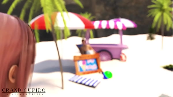 Nude Honoka On the Beach Sucking Ice Cream