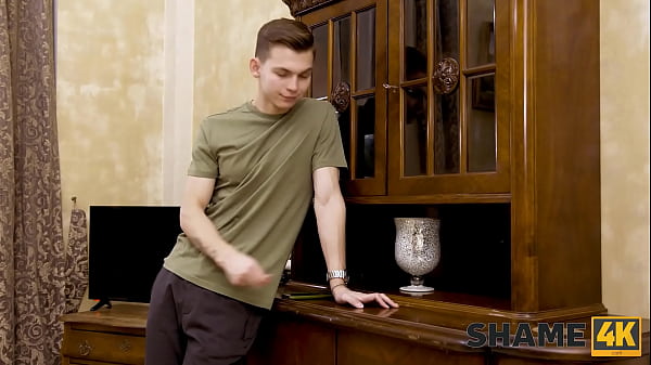 SHAME4K. Brunette granny solves her problem by having sex with a guy