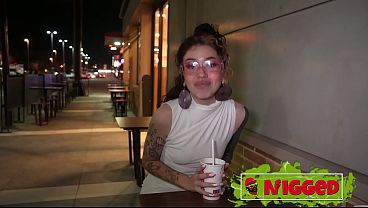 Buttplug slut can't see the black cock fucking her. Fedora Morelli, blindfolded interracial on Nigged