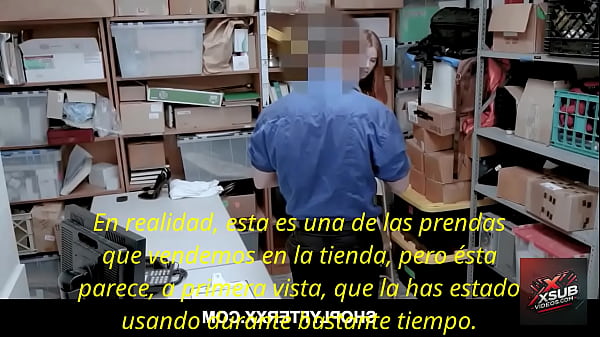 redhead young woman shoplyfter caught and fucked good con subtítulos en español