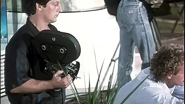ON A 90'S PORN SET: A NICE BLOWJOB TO THE DIRECTOR AND THEN ON WITH THE FUCK IN FRONT OF THE CAMERA