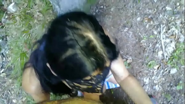 Stepmother vith big tits totally naked in woods recive sperm from stepson