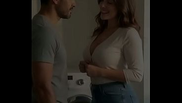 My neighbor's big cock penetrates my big ass in the laundry room - AI-generated content